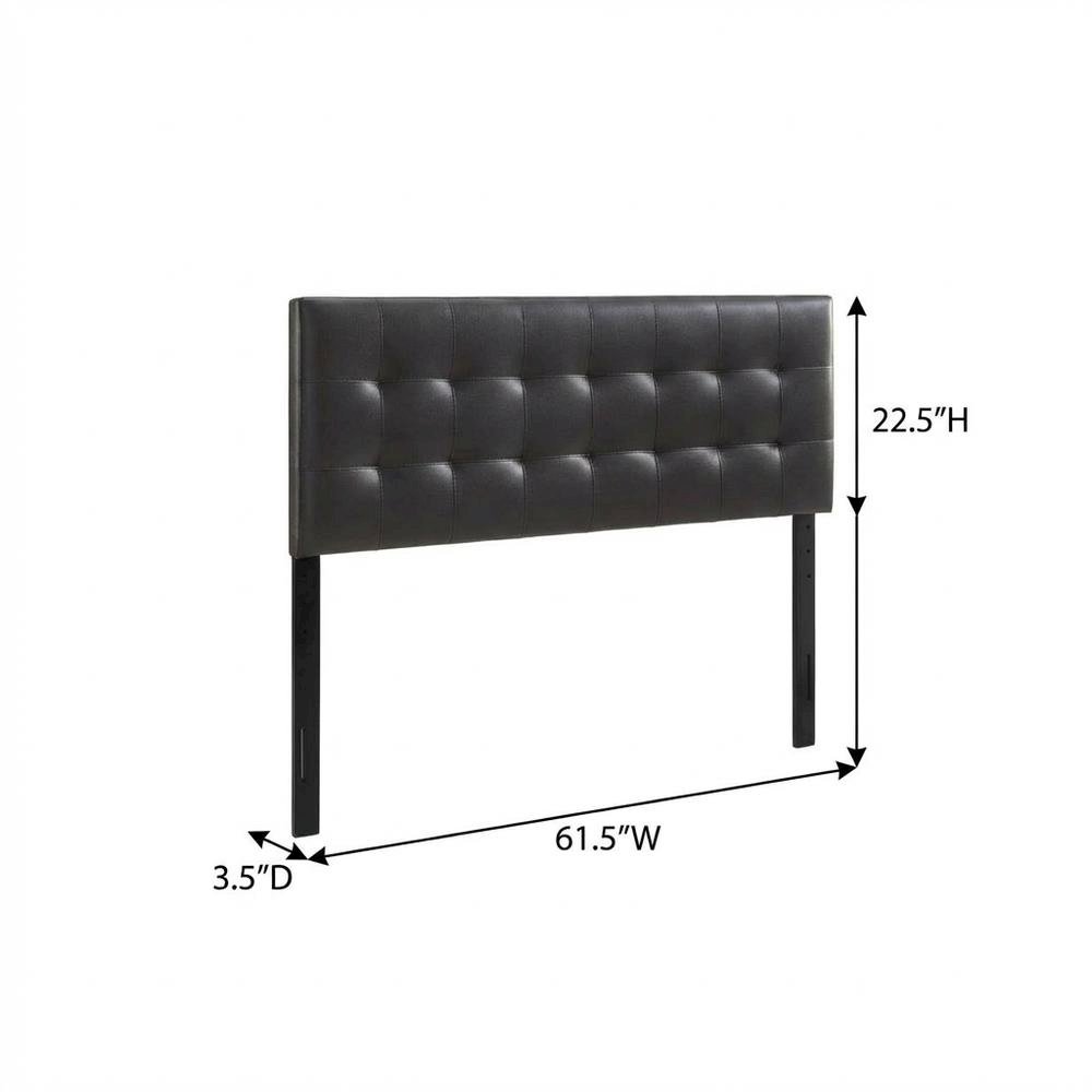 Upholstered Vinyl Queen Headboard with Padded Design and Durable Finish