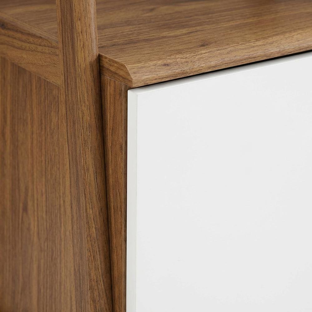 Wooden Bookcase in Finish with Sturdy Shelving