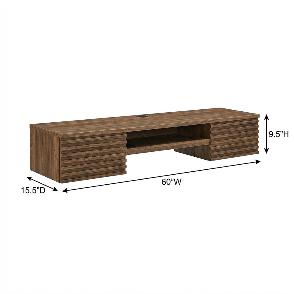 Wall Mount Wood Office Desk in Modern Design for Computer Workstations