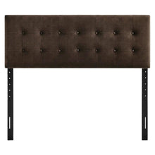 Performance Velvet Padded Adjustable King Size Headboard, Chocolate Brown