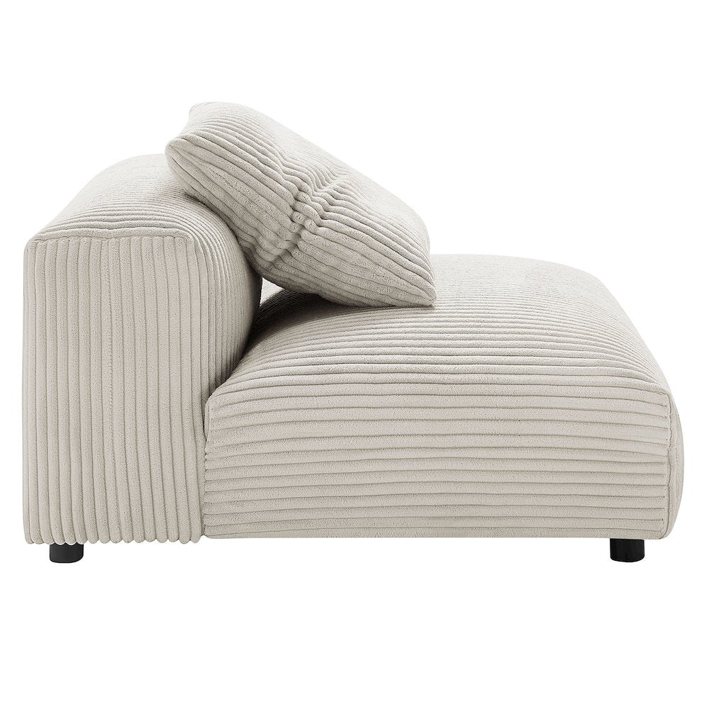 Solace 3-Piece Modular Corduroy Upholstered Sofa