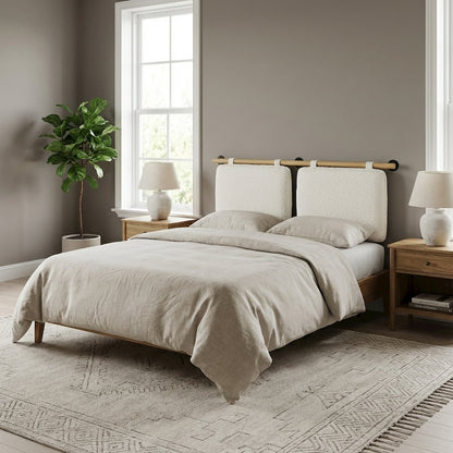 Chenille Upholstered Queen Headboard Wall-Mounted, Soft Texture, Durable Design