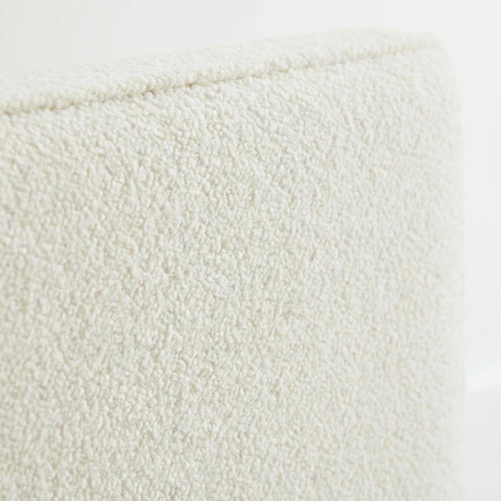 Boucle Fabric Full Headboard with Soft Textured Upholstery and Durable Build