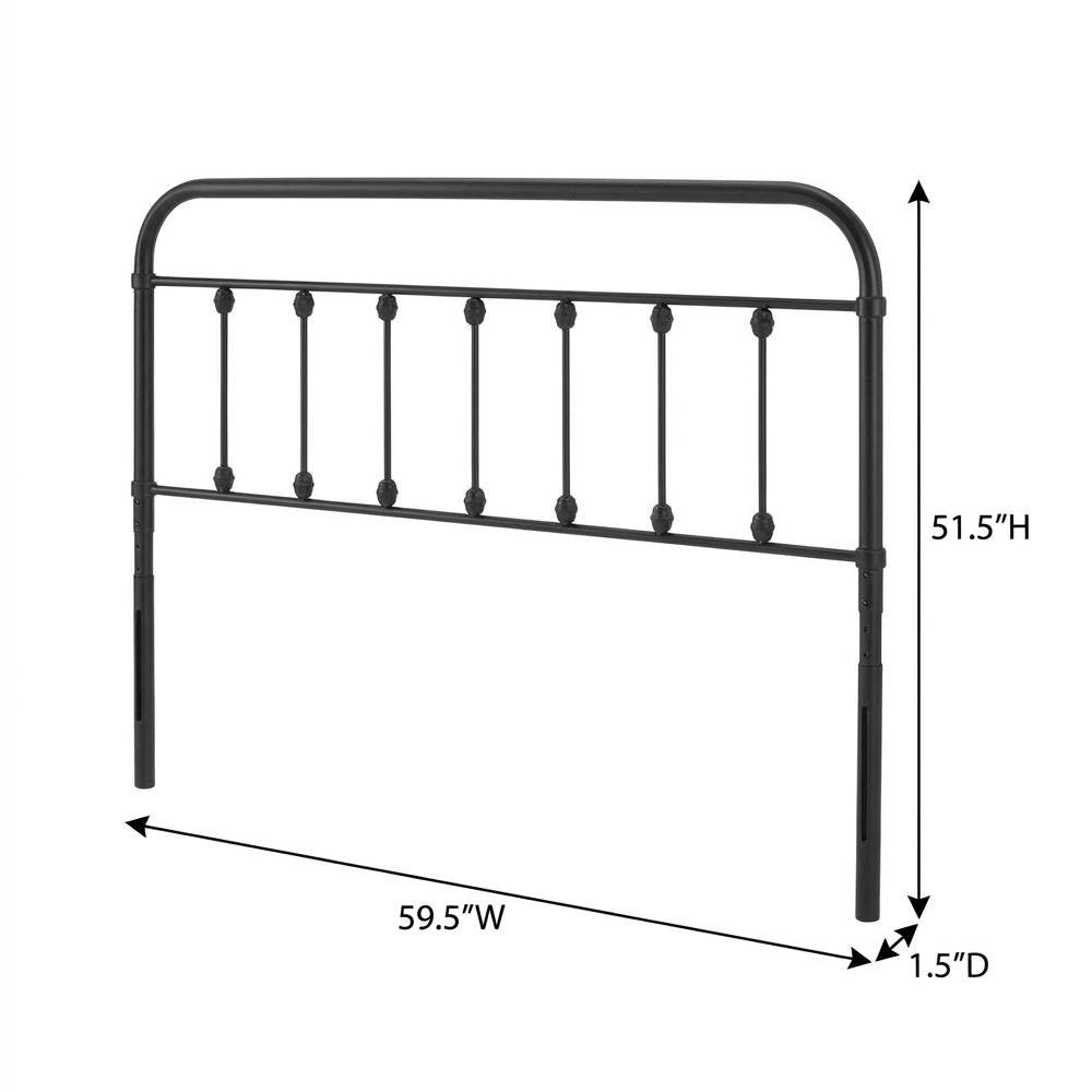 Metal Queen Headboard inwith Sturdy Frame and Elegant Design