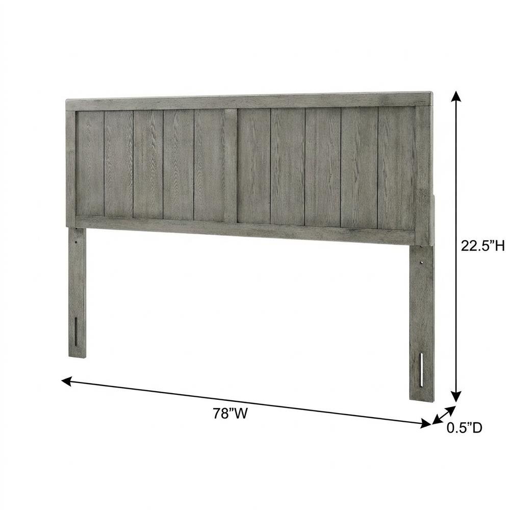 Wood King Headboard with Sturdy Construction and Classic Design for Bedroom
