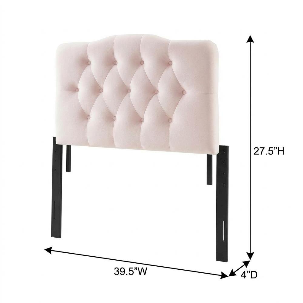 Diamond Tufted Velvet Twin Headboard with Performance Fabric and Plush Design