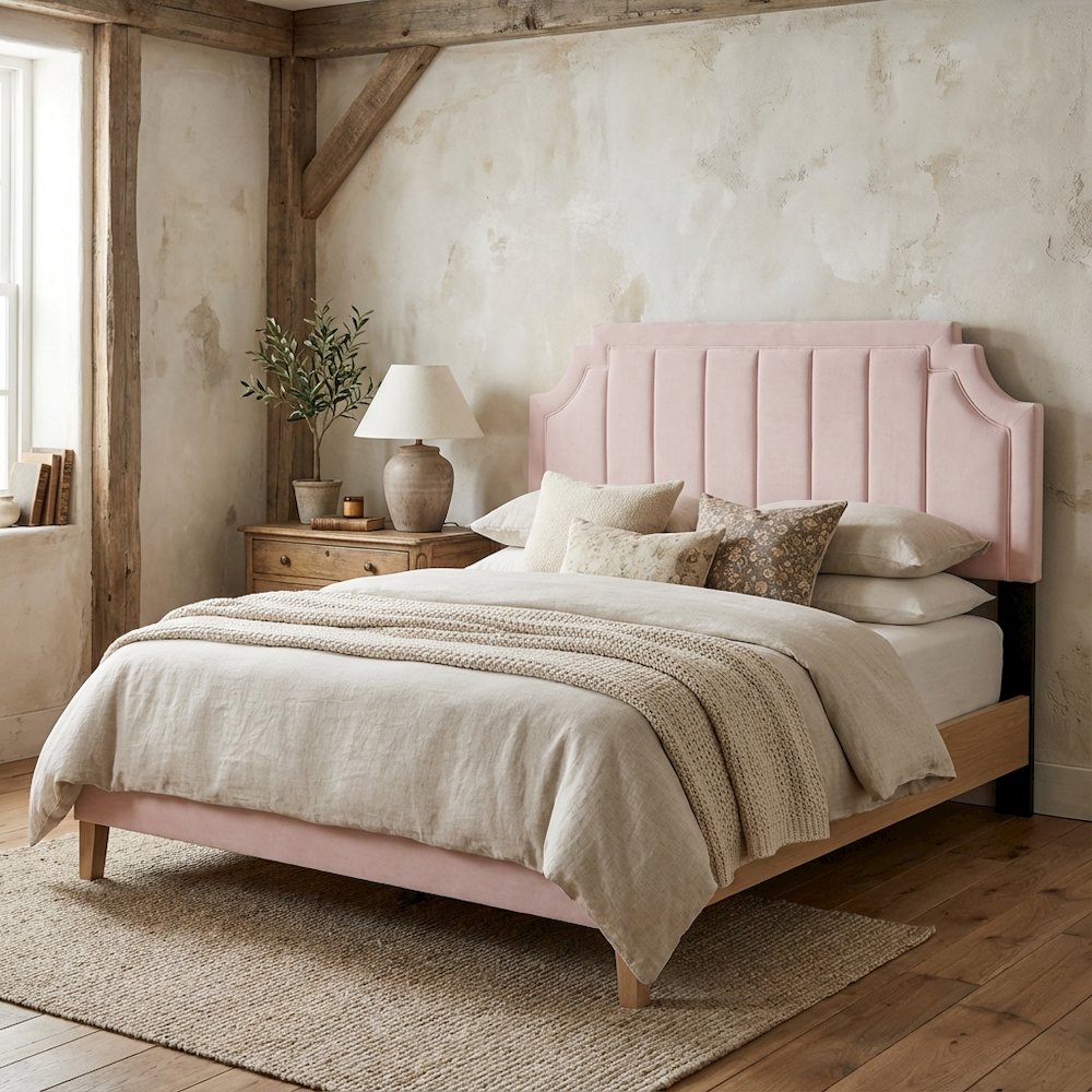 Channel Tufted Velvet Twin Headboard with Performance Fabric and Elegant Design