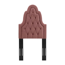 Tufted Twin Velvet Headboard in Performance Fabric with Soft Upholstery