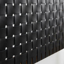Vegan Leather King Headboard with Woven Texture and Durable Frame