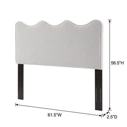 Performance Velvet Full/Queen Headboard with Plush Upholstery and Durable Frame
