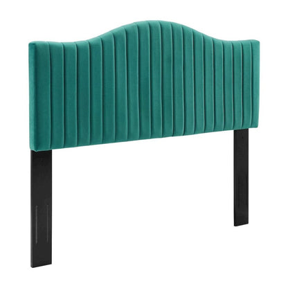 Channel Tufted Performance Velvet King Headboard, Plush Upholstery