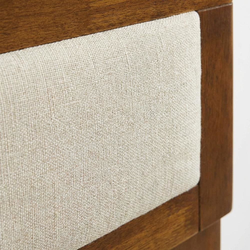 Tufted Fabric King Headboard with Wooden Frame and Elegant Design
