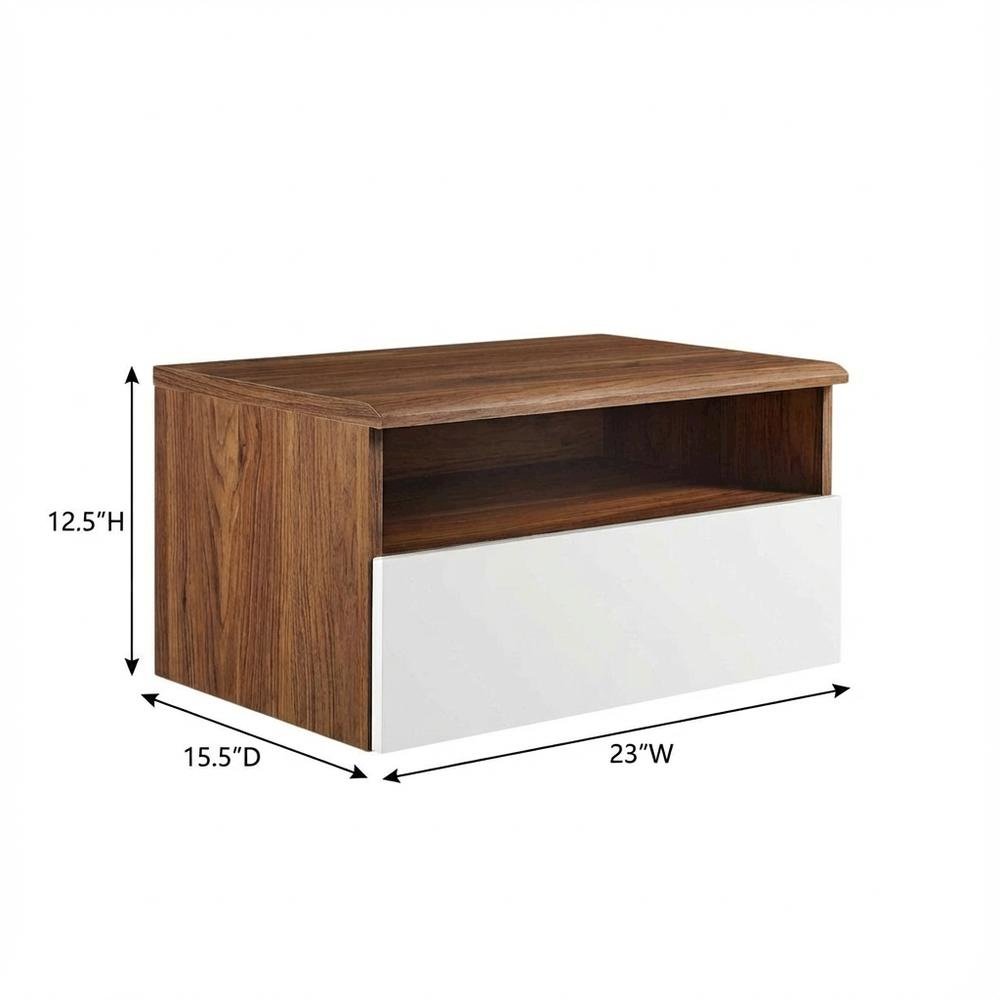 Wall Mount Nightstand with Sleek Design and Compact Size