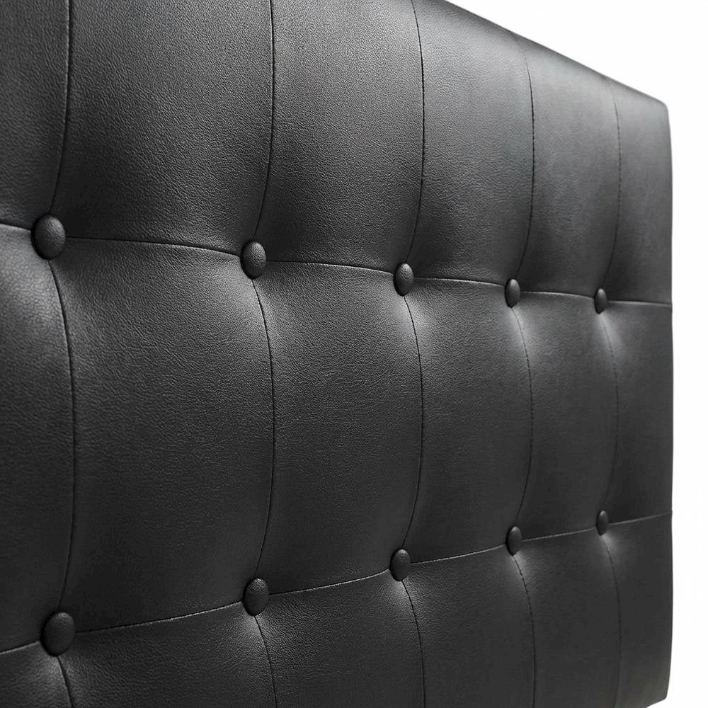 Upholstered Vinyl Twin Headboard with Cushioned Support and Durable Frame