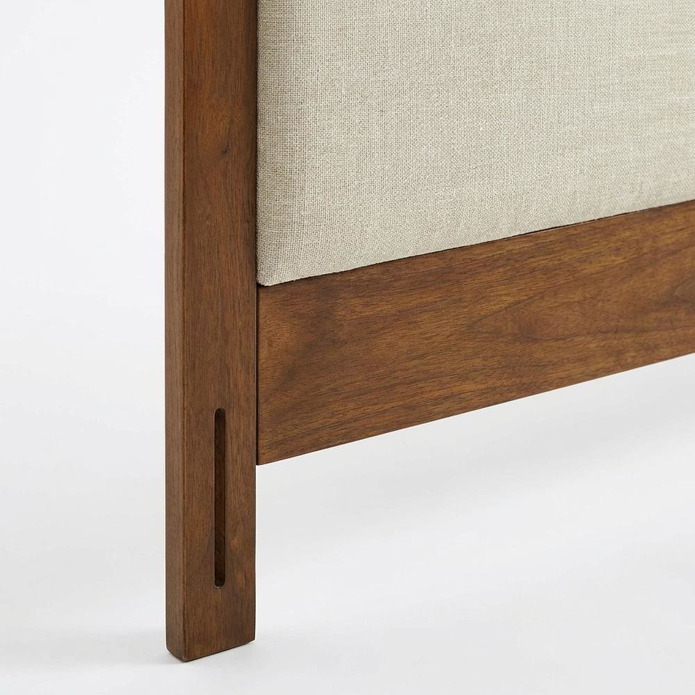 Tufted Fabric King Headboard with Wood Frame and Elegant Design