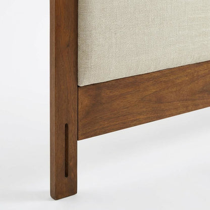 Tufted Fabric King Headboard with Wood Frame and Elegant Design