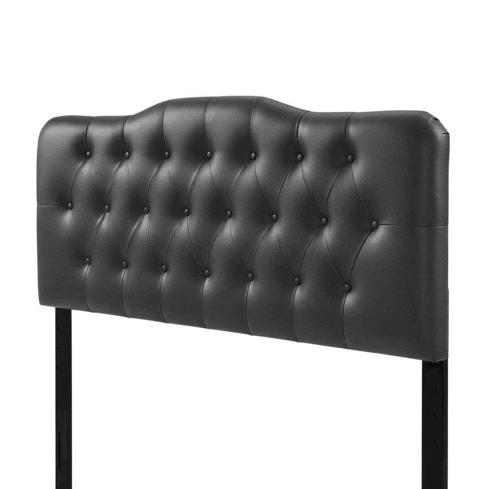 Upholstered Vinyl Queen Headboard with Supportive Padding and Stylish Design