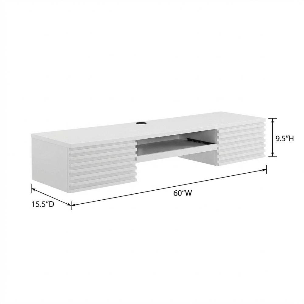 Wood Wall Mount Desk for Office Workstations with Durable Design