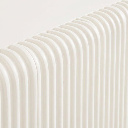 Fluted And Scalloped Sideboard Storage Cabinet In Elegant Finish