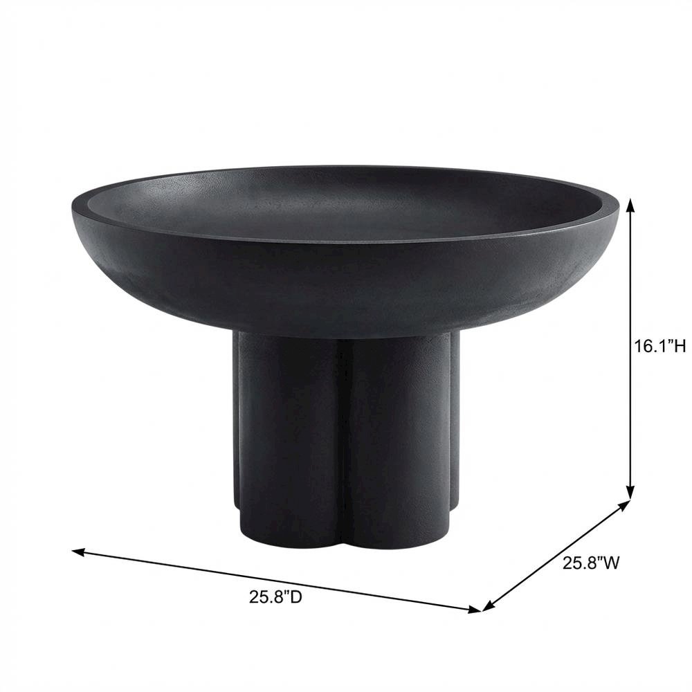 Concrete Coffee Table in Neutral Finish with Sturdy Build and Modern Design