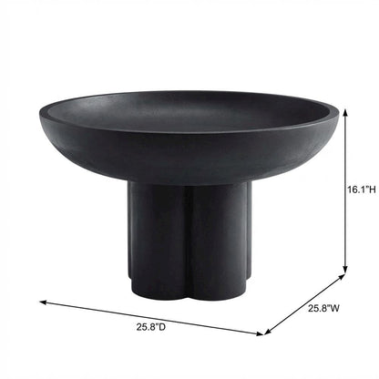 Concrete Coffee Table in Neutral Finish with Sturdy Build and Modern Design