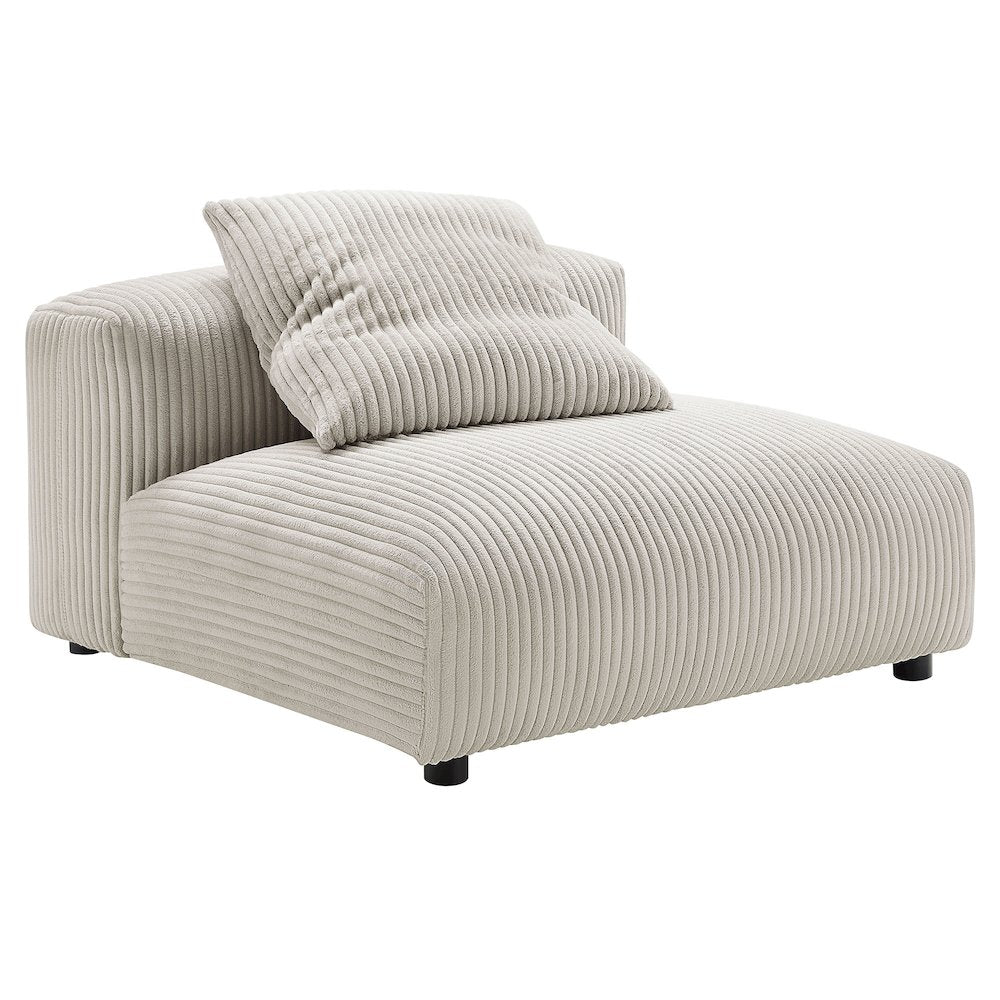 Solace 2-Piece Modular Corduroy Upholstered Sofa