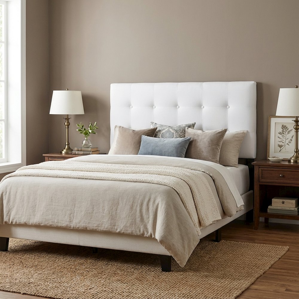 Biscuit Tufted Twin Headboard in Performance Velvet with Soft Upholstery