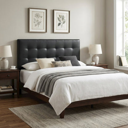 Upholstered Vinyl Queen Headboard with Elegant Design and Durable Finish