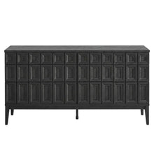 Wooden Sideboard Buffet Cabinet with Storage Credenza for Dining Room, Black