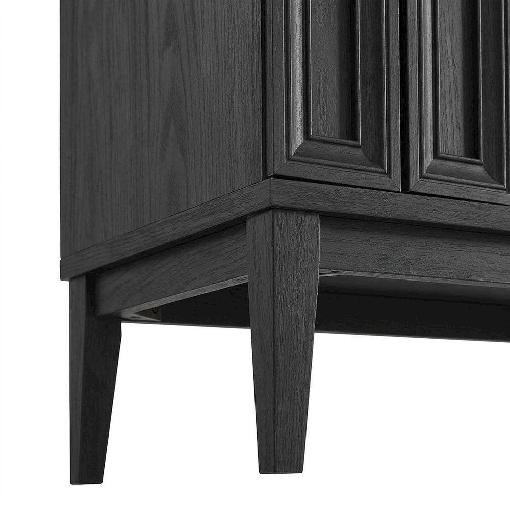 Wooden Sideboard Buffet Cabinet with Storage Credenza for Dining Room, Black