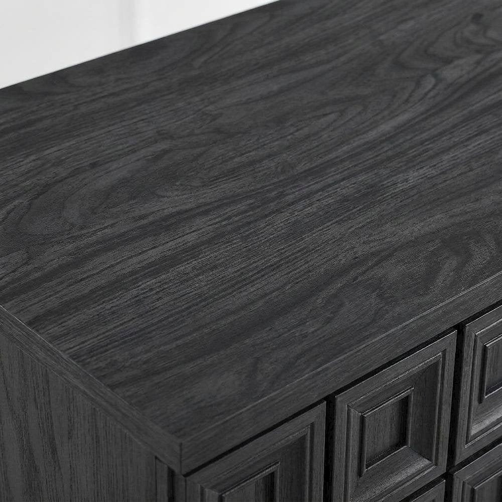 Wooden Sideboard Buffet Cabinet with Storage Credenza for Dining Room, Black