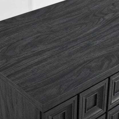 Wooden Sideboard Buffet Cabinet with Storage Credenza for Dining Room, Black