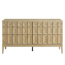 Wooden Sideboard Buffet Cabinet with Storage Credenza for Dining Room, Hickory
