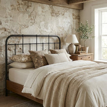 Metal King Headboard with Sturdy Frame and Sleek Minimalist Design