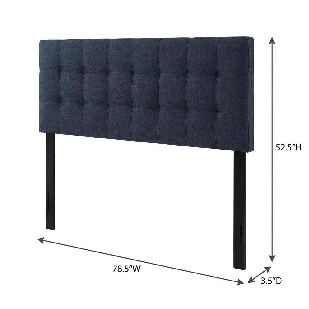 Upholstered Fabric King Headboard with Soft Padding and Elegant Design