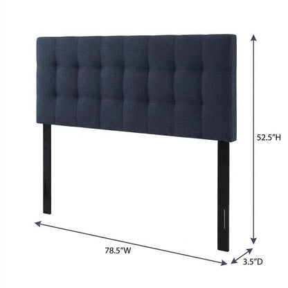Upholstered Fabric King Headboard with Soft Padding and Elegant Design