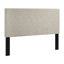 Upholstered Linen Fabric Full Queen Headboard, Padded Design, Sturdy Frame
