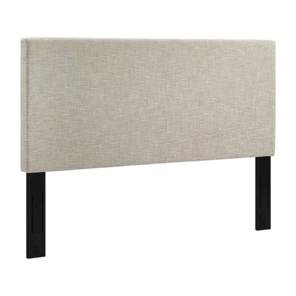 Upholstered Linen Fabric Full Queen Headboard, Padded Design, Sturdy Frame