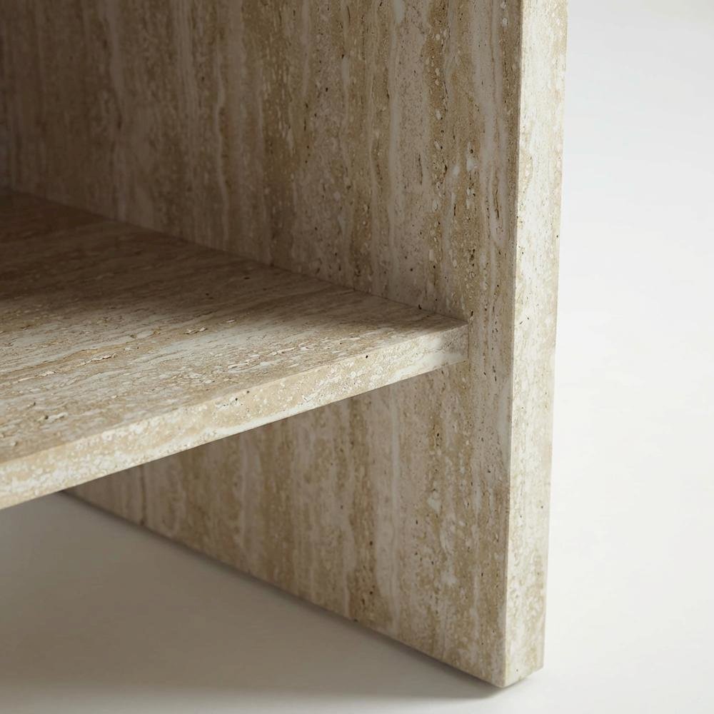 Gray Finish Nightstand with Minimalist Design and Smooth Surface