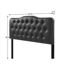 Upholstered Vinyl Queen Headboard with Supportive Padding and Stylish Design
