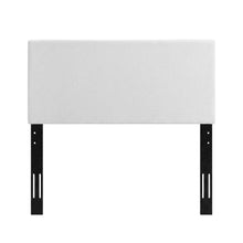 Linen-Upholstered Padded Headboard for Full and Queen Size Beds Only, White