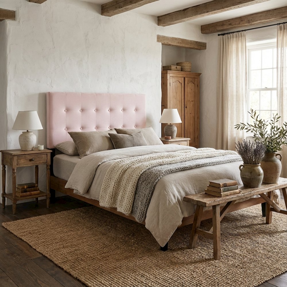 Biscuit Tufted Twin Headboard in Performance Velvet with Padded Design