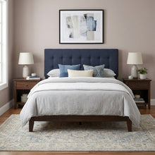 Upholstered Fabric Queen Headboard in Neutral Tone with Elegant Design
