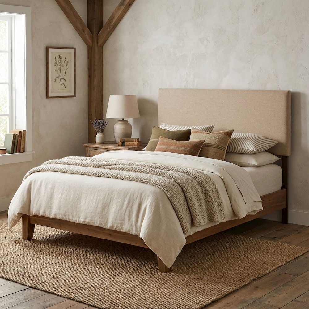 Upholstered Queen Headboard with Padded Design and Durable Frame