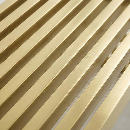 Medium stainless steel bench with durable construction and sleek design
