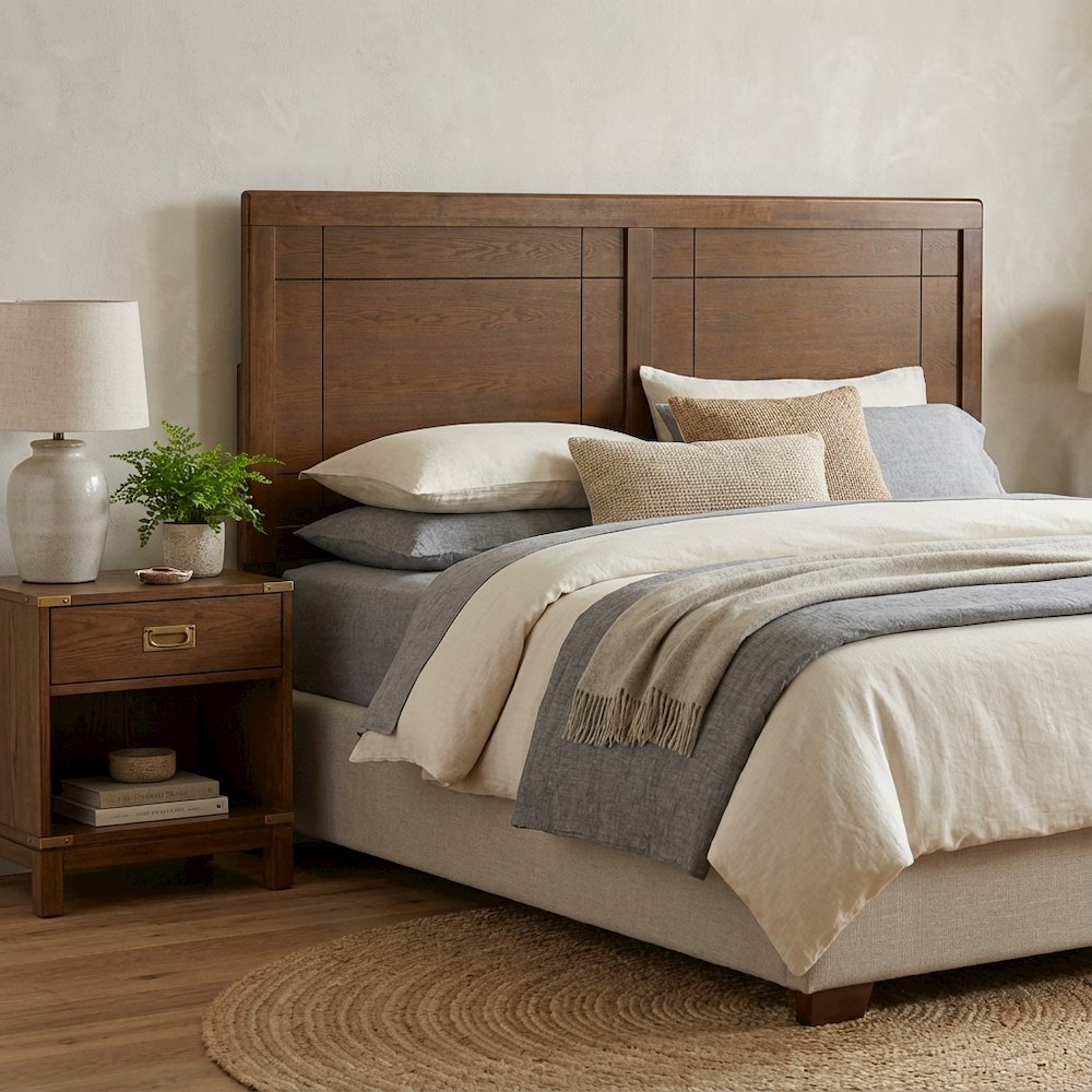 King Wood Headboard with Durable Construction and Timeless Design