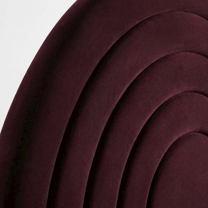 Arched Velvet Full Headboard in Soft Performance Fabric with Plush Design