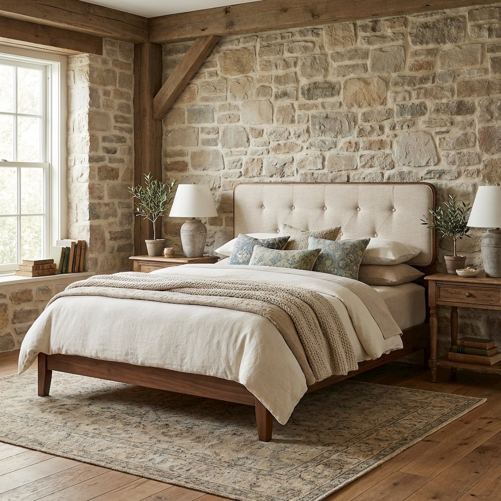 Tufted Gray Fabric Twin Headboard with Wooden Frame and Upholstered Design