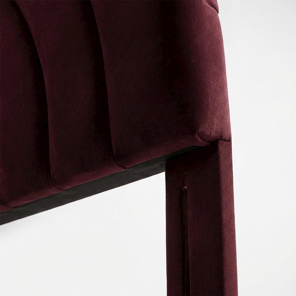 Arched Velvet Full Headboard in Soft Performance Fabric with Plush Design