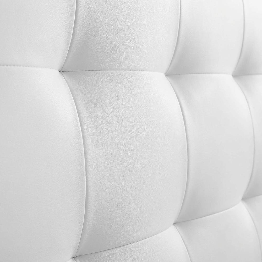 Upholstered Vinyl King Headboard with Padded Design and Durable Finish